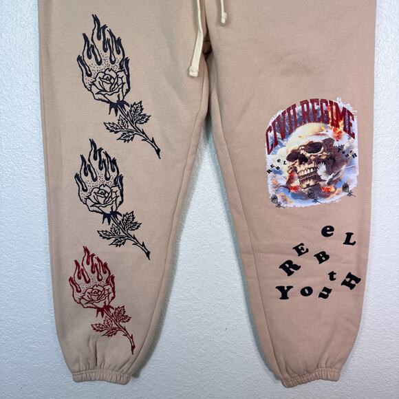 Civil Regime Sweatpants Womens Medium Rebel Youth Joggers Gym Athleisure M - Picture 7 of 15